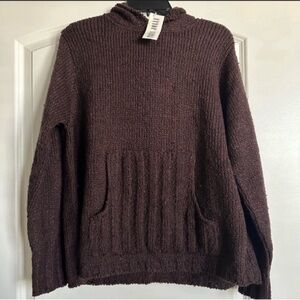 NWT Relais Knitware Chunky Knit Long Sleeve Hoodie Sweater Top